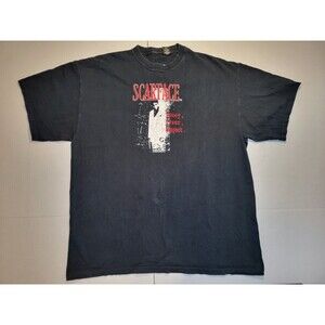 Dragonfly‎ Scarface Universal Studios Embroidered Money Power Respect Shirt XL